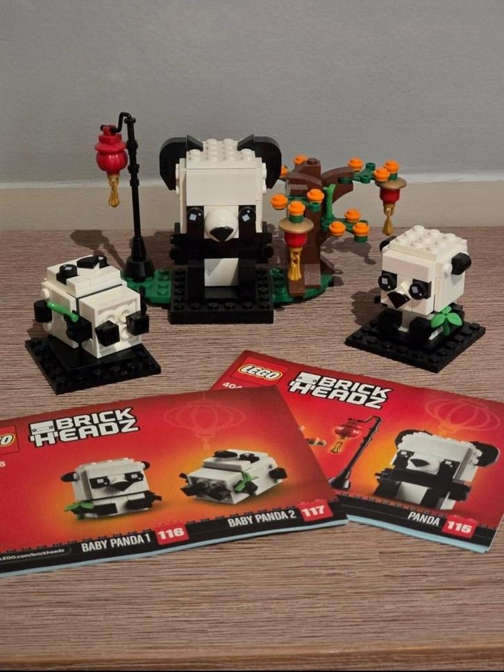Lego Brick headz panda 40466, Kinderen en Baby's, Speelgoed | Duplo en Lego, Zo goed als nieuw, Lego, Complete set, Ophalen of Verzenden