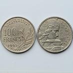 Frankrijk 2 x 100 fr 1954, 1955     (712), Ophalen of Verzenden, Frankrijk