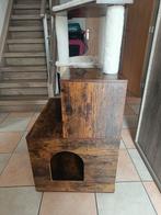 Krabpaal met kattenbak/-kast, vintage bruin, Ophalen, Nieuw, Krabpaal