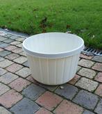 Grote cachepot wit plastic, Ophalen, Gebruikt, Rond, Tuin