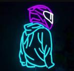 LED lamp neon stijl Motorrijder (40x20cm), Verzamelen, Merken en Reclamevoorwerpen, Ophalen of Verzenden, Nieuw