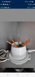 Appareil à fondue Vintage assiettes et fourchettes, Ophalen of Verzenden, Gebruikt