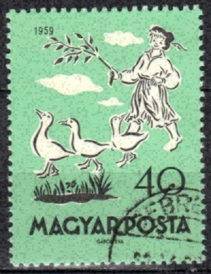Hongarije 1959 - Yvert 1329 - Fabels (ST), Postzegels en Munten, Postzegels | Europa | Hongarije, Gestempeld, Verzenden