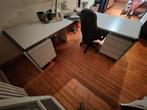 hoekbureau met 2 vaste ladeblokken, Huis en Inrichting, Bureaus, Ophalen, Gebruikt
