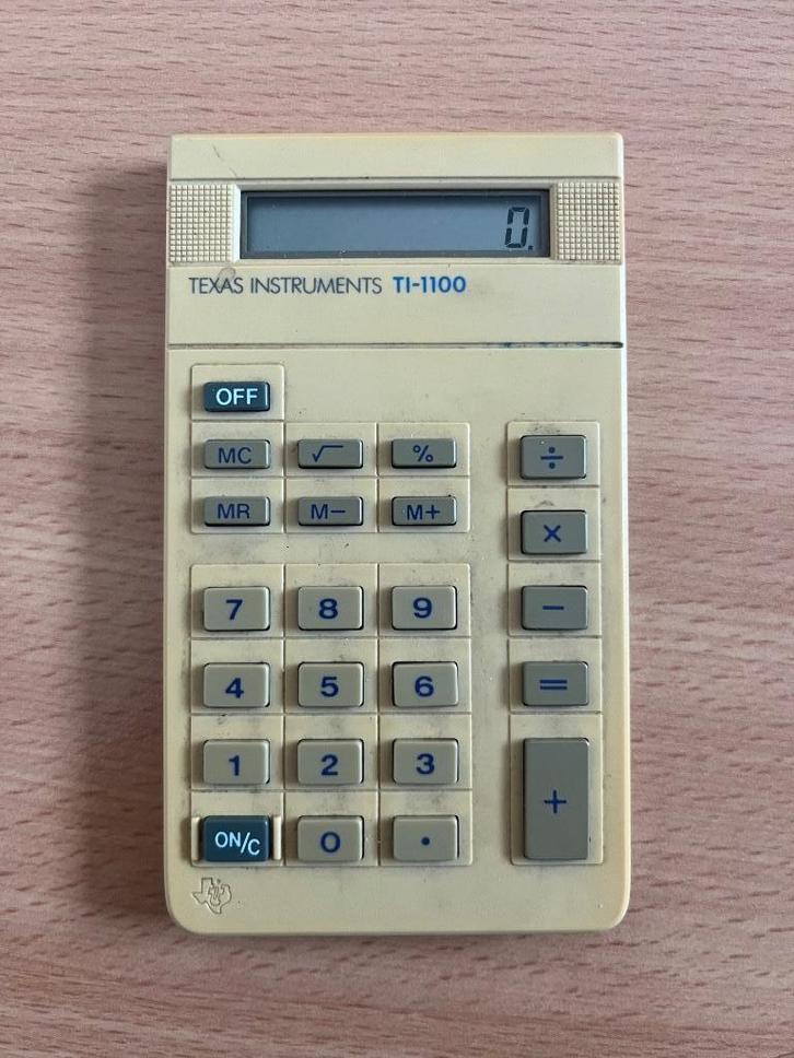 Texas Instruments TI-1100 vintage rekenmachine, Diversen, Rekenmachines, Gebruikt, Ophalen of Verzenden