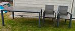Tuinset en 6 stoelen, Tuin en Terras, Ophalen, Gebruikt, 6 zitplaatsen, Aluminium