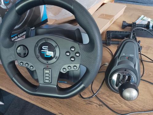 Racestuur met koppeling en pook NIEUW in doos, Games en Spelcomputers, Spelcomputers | Overige Accessoires, Nieuw, Ophalen