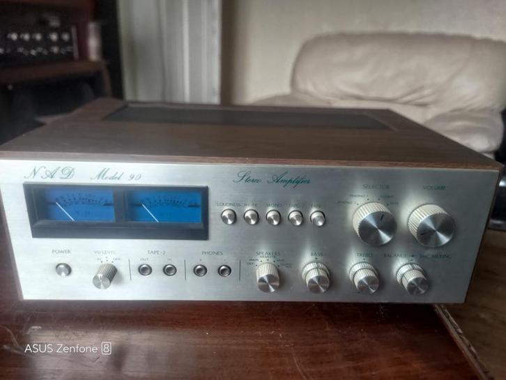 NAD-model 90 (1976), Audio, Tv en Foto, Versterkers en Ontvangers, Gebruikt, Stereo, 60 tot 120 watt, Overige merken, Ophalen