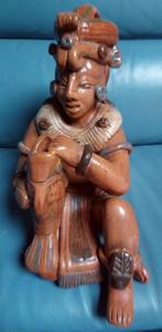 Schitterend Maya/Azteeks beeld gekocht in Mexico, Antiek en Kunst, Ophalen of Verzenden
