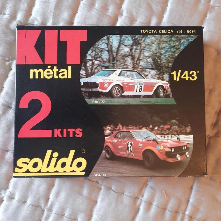 TOYOTA CELICA 2 stuks in 1 white metal kit SOLIDO *NEW*, Hobby en Vrije tijd, Modelauto's | 1:43, Nieuw, Auto, Solido, Ophalen
