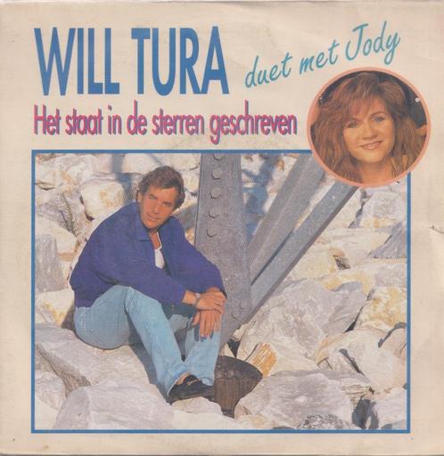 Will Tura & Jody – Het staat in de sterren geschreven – Sing, CD & DVD, Vinyles Singles, Utilisé, Single, En néerlandais, 7 pouces