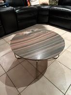 Ronde salontafel met roze marmer, Enlèvement, Comme neuf