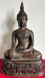Oude bronzen Boeddha van Grand Gautama - Thailand 1920, Antiek en Kunst, Ophalen of Verzenden