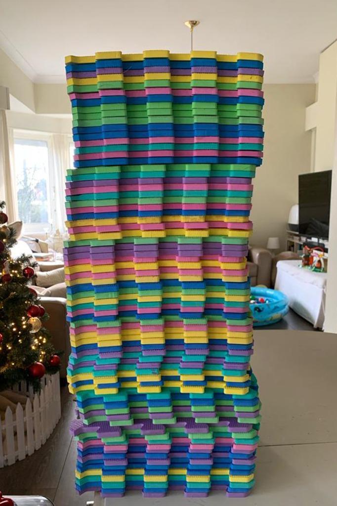 69 puzzeltegels, veilig om te rollen en spelen, Kinderen en Baby's, Speelgoed | Speelkleden, Gebruikt, Ophalen of Verzenden
