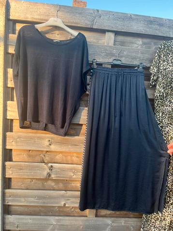 Bloesje met lange rok met split - maat s, Enlèvement, Comme neuf, Taille 36 (S)
