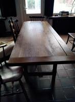 Houten eettafel, Huis en Inrichting, Tafels | Eettafels, Ophalen, Gebruikt, Vijf personen of meer, Rechthoekig