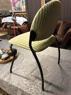 Chaises (2) design tissu vert, Enlèvement, Comme neuf