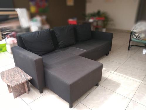slaapzetel met longchair, Huis en Inrichting, Zetels | Zetels en Chaises Longues, Gebruikt, Driepersoons, 200 tot 250 cm, 75 tot 100 cm
