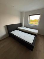 GRATIS - 2 pers. bed (200x180), Huis en Inrichting, Slaapkamer | Bedden, Ophalen, Gebruikt, Zwart, Tweepersoons