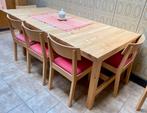 Table et 6 chaises, 100 à 150 cm, Rectangulaire, Autres essences de bois, Enlèvement