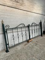 Mooie dubbele metalen poort met palen !, Jardin & Terrasse, Portes de jardin, Enlèvement, Utilisé, Portail battant, Fer