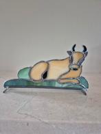 Vintage glas in lood stier, Antiek en Kunst, Ophalen