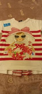 wit rood T-shirt met mooie achterkant mayoral maat 116, Kinderen en Baby's, Kinderkleding | Maat 116, Meisje, Ophalen of Verzenden