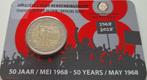 België coincard 2018 - 50 jaar na Mei '68 - Vlaams, Postzegels en Munten, Munten | Europa | Euromunten, Verzenden, België, 2 euro