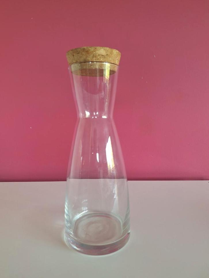 Carafe en verre et bouchon de liège, Huis en Inrichting, Woonaccessoires | Overige, Zo goed als nieuw, Ophalen of Verzenden
