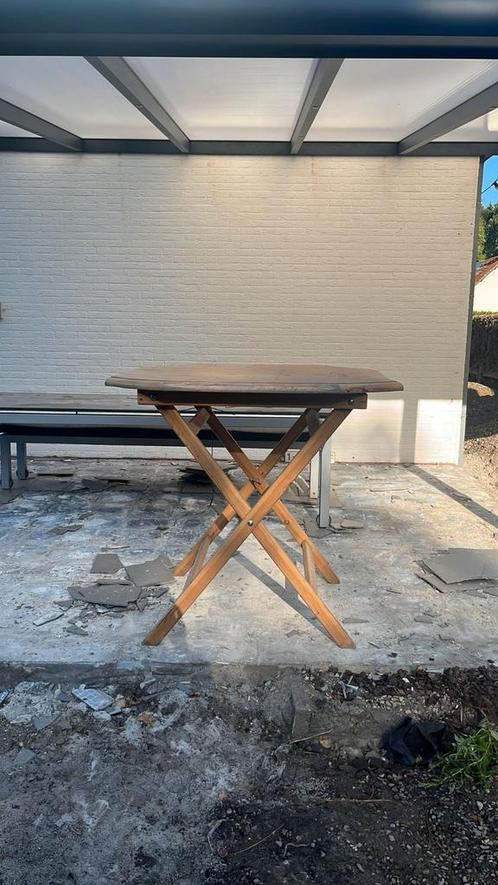 Houten handgemaakte Staantafel, Tuin en Terras, Tuintafels, Gebruikt, Hout, Ophalen