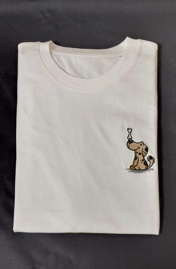 t-shirt 'Waldo' in wit, camel of donkergroen, XXS tot XXL beschikbaar voor biedingen