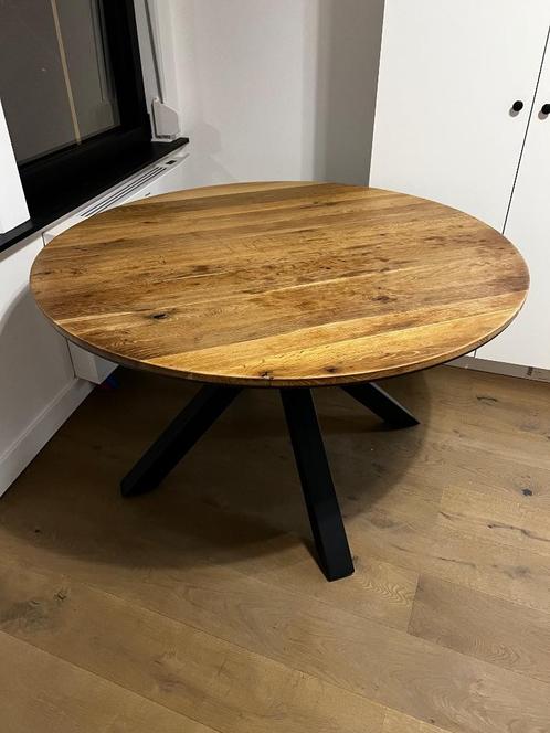 Ronde eettafel 4-6 pers. D 130 cm - zonder stoelen, Maison & Meubles, Tables | Tables à manger, Utilisé, 100 à 150 cm, Cinq personnes ou plus