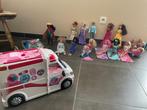 Barbie-pakket incl. ziekenwagen, camper en Barbie- poppen, Kinderen en Baby's, Speelgoed | Poppen, Ophalen, Gebruikt, Barbie