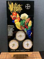 Em.(plast) Hygro-Baro-Thermometer BAYER Milano It.jar50, Ophalen, Gebruikt, Reclamebord