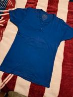 Garcia blauw t-shirt met v-hals Small, Enlèvement ou Envoi, Garcia, Comme neuf, Bleu