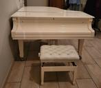 Vleugelpiano Perzina model 161, Muziek en Instrumenten, Ophalen, Wit, Zo goed als nieuw, Hoogglans