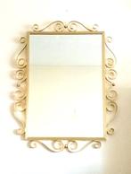 Miroir laiton doré 50s * Hollywood Regency * Vintage spiegel, Maison & Meubles, Comme neuf, Enlèvement ou Envoi