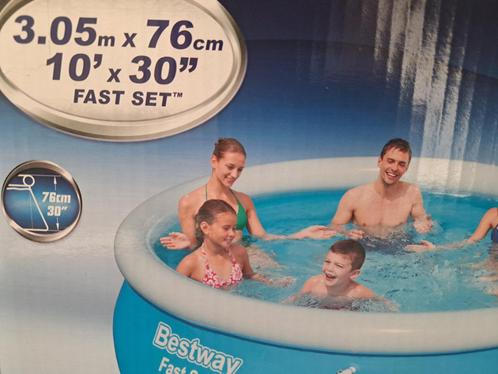 opblaasbaar zwembad BESTWAY FAST SET en veel toebehoren, Tuin en Terras, Zwembaden, Gebruikt, Opblaaszwembad, Minder dan 80 cm