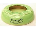 Vintage Schweppes Bitter Grapefruit Groene Ceramic Asbak, Ophalen of Verzenden