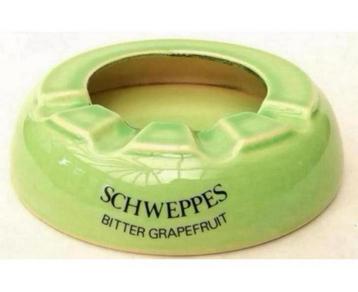 Cendrier céramique vert pamplemousse amer vintage Schweppes, Enlèvement ou Envoi