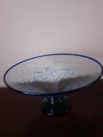 Glazen schaal, veel blauw, Antiek en Kunst, Ophalen