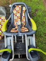 Fietsstoel Qibbel met windscherm en speelstuur, Fietsen en Brommers, Fietsaccessoires | Fietsstoeltjes, Ophalen of Verzenden, Gebruikt