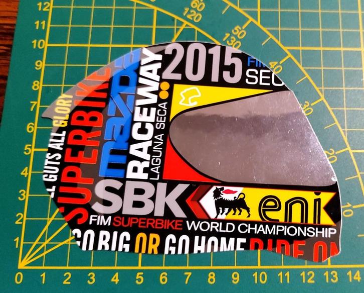 Sticker Superbike Moto Laguna Seca 2015 (Zeldzaam!), Verzamelen, Stickers, Ophalen of Verzenden