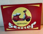 Kartonnen bordje Scooter servizio, Ophalen, Gebruikt, Reclamebord