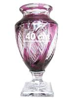 Val Saint Lambert - mauve Jupiter H:40cm, Antiquités & Art, Enlèvement