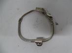 A5301 Biba kralen armband, Handtassen en Accessoires, Ophalen of Verzenden, Gebruikt, Zilver, Zilver