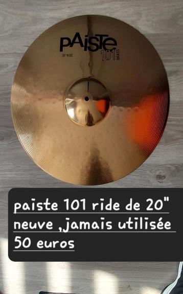 Cymbales diverses.....SABIAN et PAÏSTE  disponible aux enchères