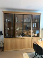 Eiken vitrine kast, Huis en Inrichting, Kasten | Vitrinekasten, Ophalen, Zo goed als nieuw