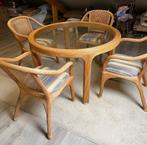 rotanset, Huis en Inrichting, Ophalen, Gebruikt, Rotan, 4 tot 6 stoelen