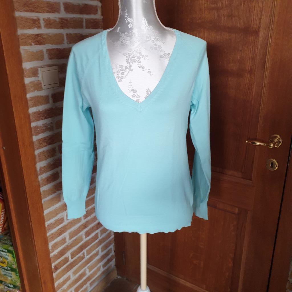 pull col V turquoise Zara, Zara, Enlèvement, Taille 42/44 (L)